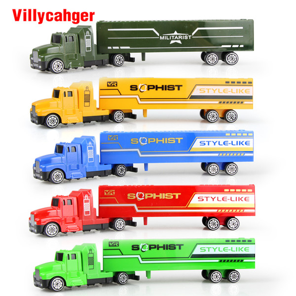 5 color Diecast Alloy and Plastic Truck Toy Model Car Container Green Truck Children's Educational Toys Chirstmas Birthday Gift