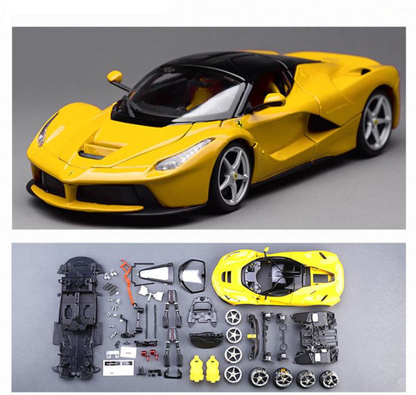 1/18Lamborghini Assembly model Ferrari Assembled sports car DIY Simulation alloy automobile model Toy car Christmas gifts for birthday gifts