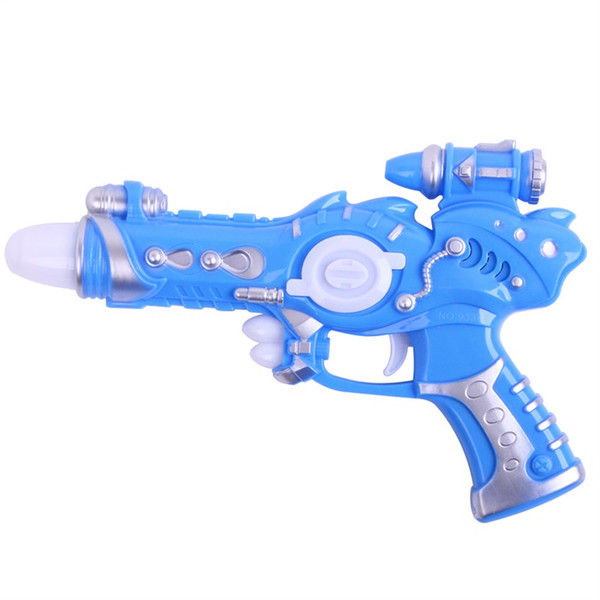 LED Flash light toys Children's solid color space gun Flashing sounding musical Electric power gun toy,Super Spinning Laser