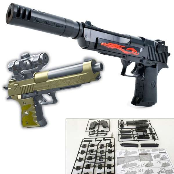 DIY SWAT Airsoft Building Blocks Brick Simulation Weapon Desert Eagle Replica Assault Gun Assembly Toy Plastic Pistol Rifle Toy For Children