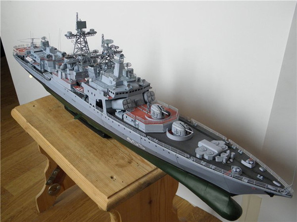 Paper model Admiral Levchenko No. Anti-submarine warship Harlem Russian fearless missile destroyer