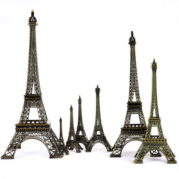 Metal Art Crafts Paris Eiffel Tower Model Figurine Zinc Alloy Statue Travel Souvenirs Home Decorations Creative Gifts