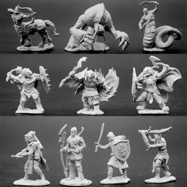 1/72 Scale Resin Model figures Dragons And Dungeons DND Series Magic Figure Monsters Lizard People Albuginea Diy Kit Toys Hobbie