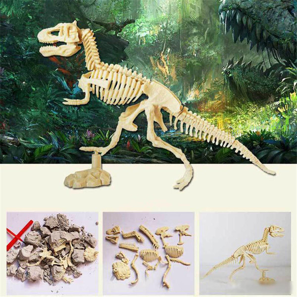 Hand-made theme park gifts for Assorted Plastic Dinosaurs Fossil Skeleton Dino Figures Kids Birthday Toys Gift