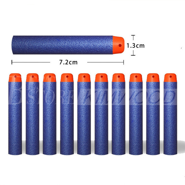 7.2 CM Refill Bullet Darts for Nerf N-strike Elite Rampage/Retaliator Series Blasters Kid Toy Gun- Reliable Long distance-Multicolor DHL