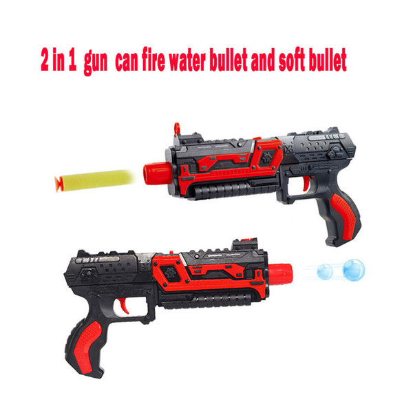 2 in 1 Firing soft bullet and crystal water bullet gun toys