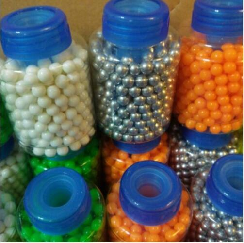 3600pcs/12bottle 0.12g 6mm hard plastic bb gun paintball toy steel color PVC ball pistol pallini for bb sniper pistola bullets