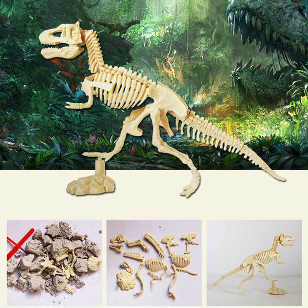 Hand-made theme park gifts for Assorted Plastic Dinosaurs Fossil Skeleton Dino Figures Kids Birthday Toys Gift