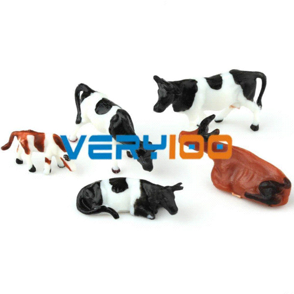 10pcs Ho scale animals 1:87 for Model train layout ( Cow ) New scale size