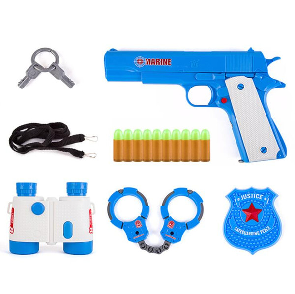 Toy Pistol with 10 Pcs Colorful Soft Bullets, Ejecting Magazine and Pull Back Action - Random color