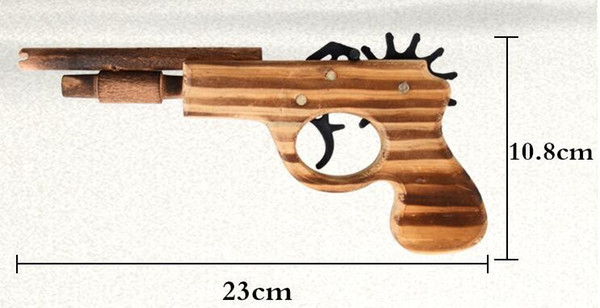 New arrival kids toys wooden toy gun classic playing rubber band toy pistol guns interesting kids guns toys