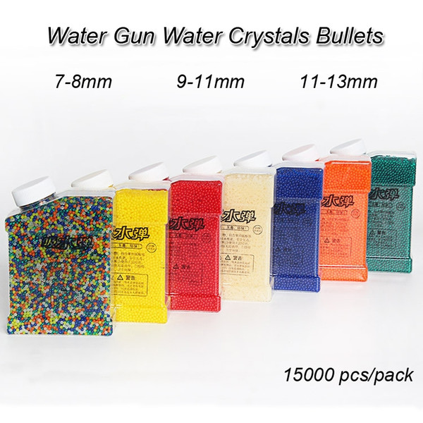 Kids Water Gun Toys Water Crystals Bullets 7-8mm 9-11mm 11-13mm 15000 pcs/pack Water Gun bb gun Crystal Bullets Kids toys LA726-2