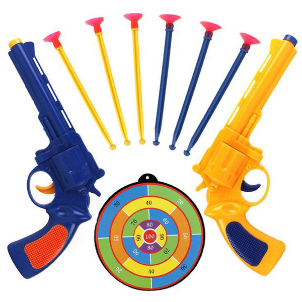 Wholesale environmental security soft bullet gun toy set police suit 2 gun +6 pieces of soft shells