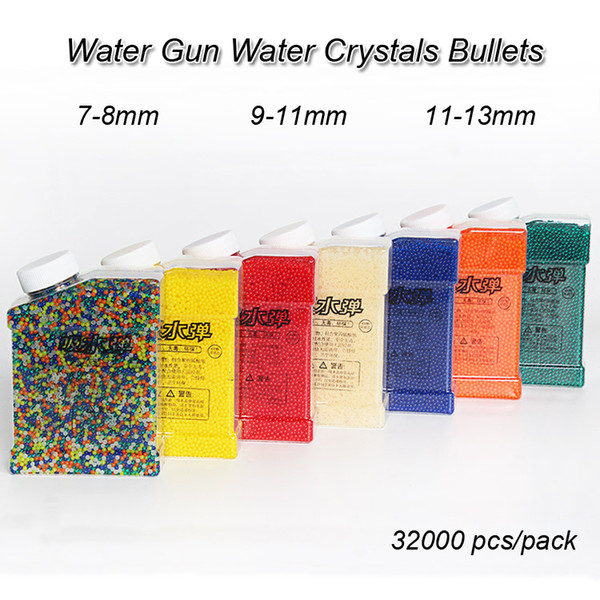 Kids Water Gun Toys Water Crystals Bullets 7-8mm 9-11mm 11-13mm 32000 pcs/pack Water Gun bb gun Crystal Bullets Kids toys LA727