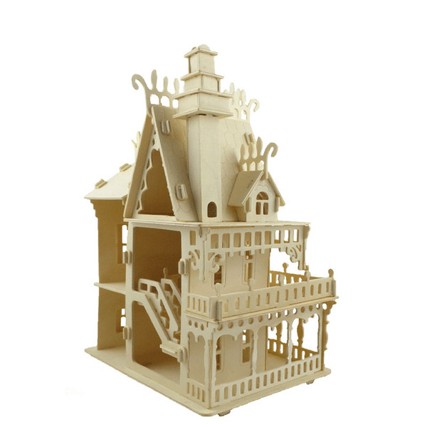 Model Model Building Kits BOHS Victorian Dollhouse Toys Fantasy Villa 3D Puzzle DIY Scale Models and Building for Adult