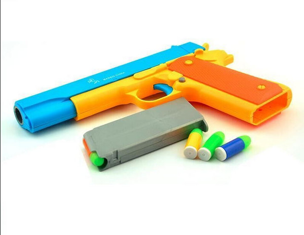 LNL M1911 Kid toys Prop Pistol Costume Toy Rifle Gun toys Working Slide Shoot Bullet