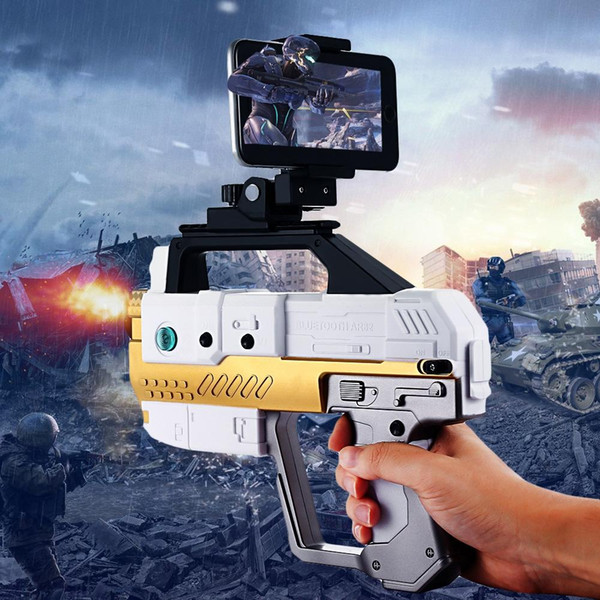 Homkey Bluetooth 4.2 Game Gun with Cell Phone Holder handle enhanced reality shooting game AR Toy gun 3D Body Feeling high quality