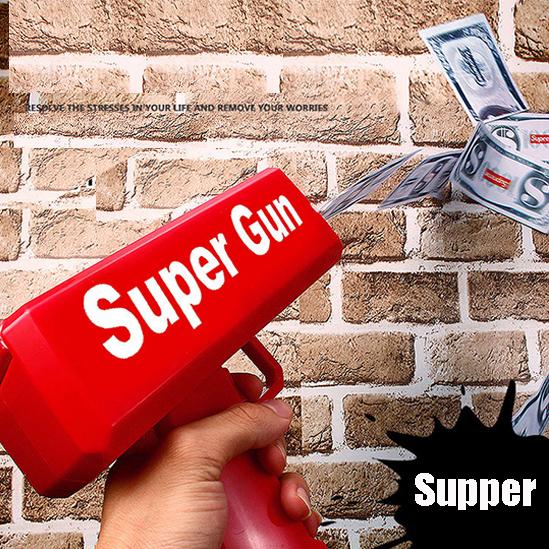 2019 Newest Cash Cannon Money Gun Decompression Fashion Toy Make It Rain Money Gun Red Gift Toys Free Ship