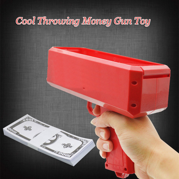 Cash Cannon Money Gun Toys Fashion Decompression Toys Make It Rain Money Toy Guns With logo Kids Toys LA710