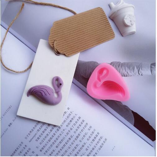 40pcs silicone flamingo chocolate soap Mold toy 5*4.2*2cm inside 4*3.5*1.1cm animal Mold toy