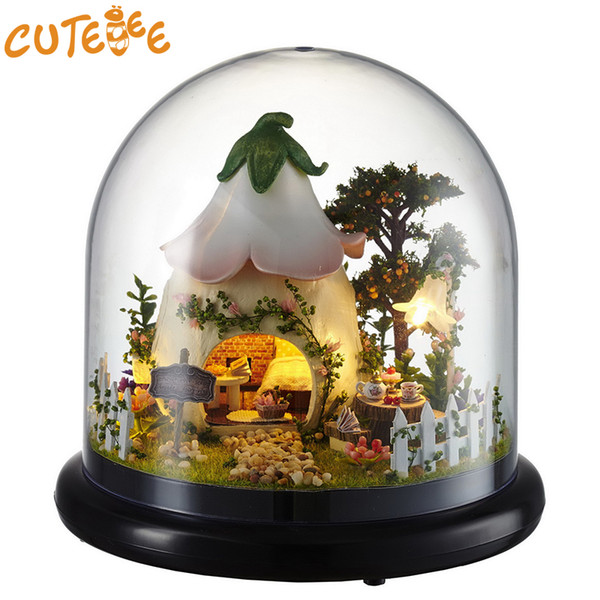 CUTEBEE Doll House Miniature DIY Dollhouse With Furnitures Wooden House For Children Birthday Gift Mood for Love Toys B015