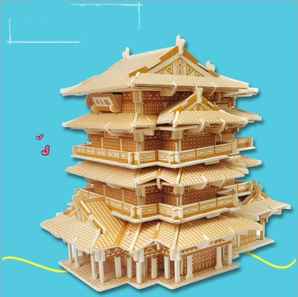 3D stereoscopic puzzle/ Old castle,Chinese ancient architecture,