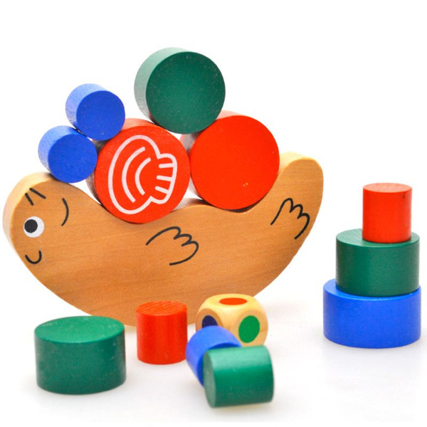 Baby Toys Japan Brand Snail Balancing Game Small Size Educational Blocks Wooden Toy Geometric Blocks Child Gift