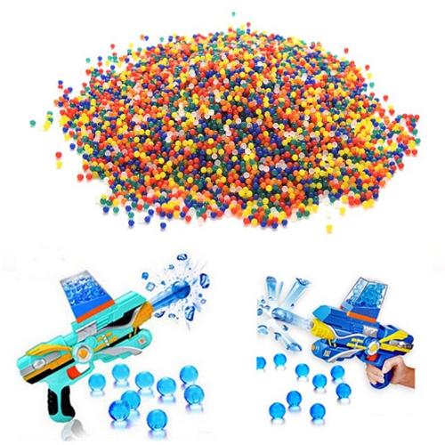 wholesale 1kg/lot 7-8mm Multicolour Crystal bullets Water Guns Pistol Toys Growing Crystal Water Balls Mini Round Soil Water Beads