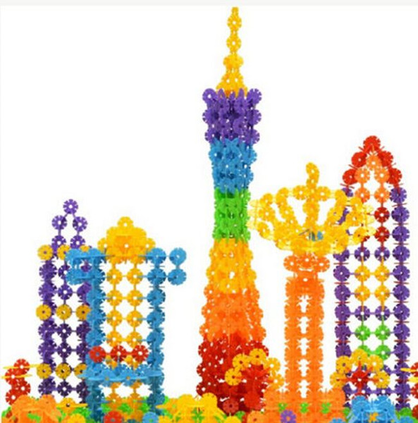 150pcs Children Kid Baby Toys Multicolor Building Blocks Snowflake Creative Educational Construction Plastics Toys