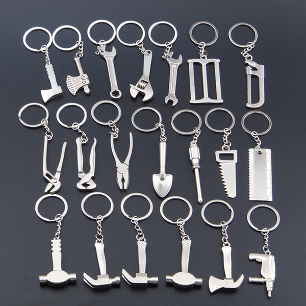 Creative multifunctional tool keychain, hammer, screwdriver, shovel, wrench, pliers and other household gadgets, Chenghai toys! Mixed distri