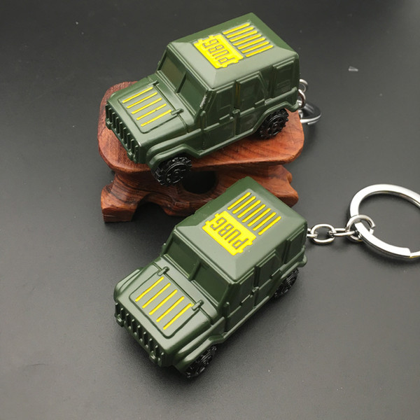 Game PUBG Playerunknown's Battlegrounds Eat Chicken Cute Car Model Keyrings Pendant Key Chains Keychain Furnishing Articles Model T286