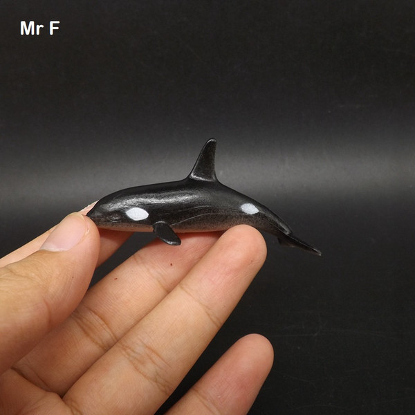 Christmas Gift Mini Whale Animal Model Scientific Game Children Toy Teaching Prop About 5 cm Size