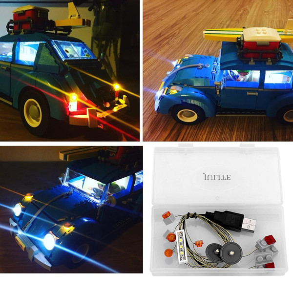 LED light up kit for 10252 Beetle model and LEPIN 21003 ( car bricks set not included) only include light set