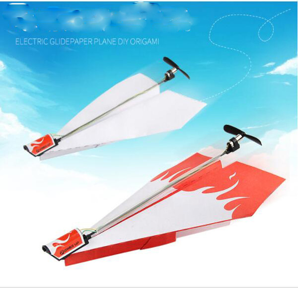 electric glide paper plane DIY origaml electric paper airplane for children's toys DIY Paper power toys