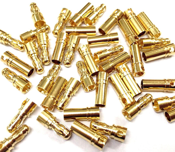 2mm 4mm 5mm 8mm Gold Bullet Banana Connector plug Male Female Thick Gold Plated for ESC Battery 100pairs included