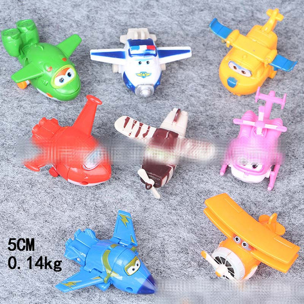 5cm Super aircraft mobilization kids 8 Model Toys Mini deformable doll toys decoration 8pcs/lotXT