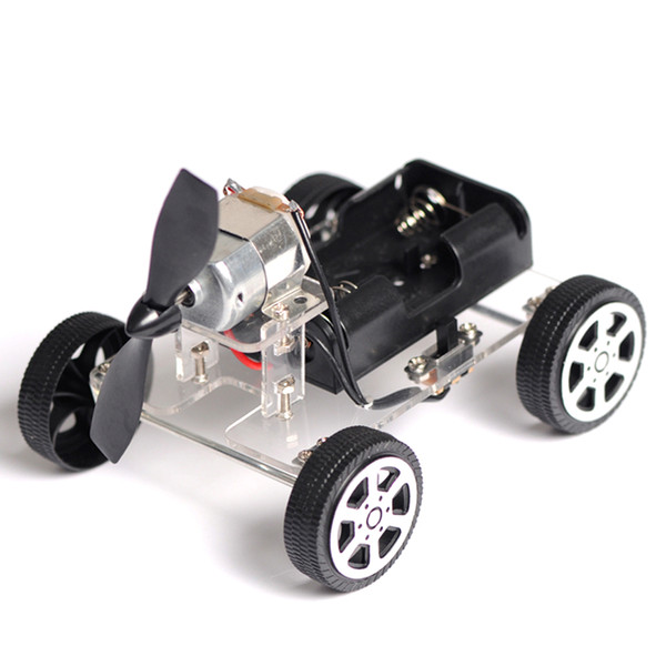 DIY Wind-up Toy Wind Assemble Car Toys Wind-powered Intellectual Auto Motor Robot Science Experiment Educational Toys for Kids