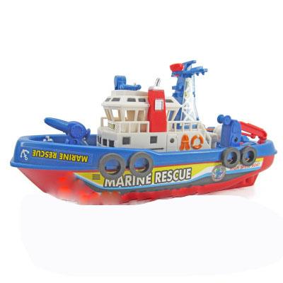 Children's Electric Fire Boat Music Light Spray Water Driving Model Toy Force Control Plastic For Children And Children