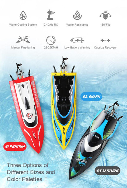 JJRC S1 Pentium/S2 Shark/S3 Latitude 2.4GHz 2CH 25KM/h High Speed Mini Racing RC Boat RTR Remote Control Toys