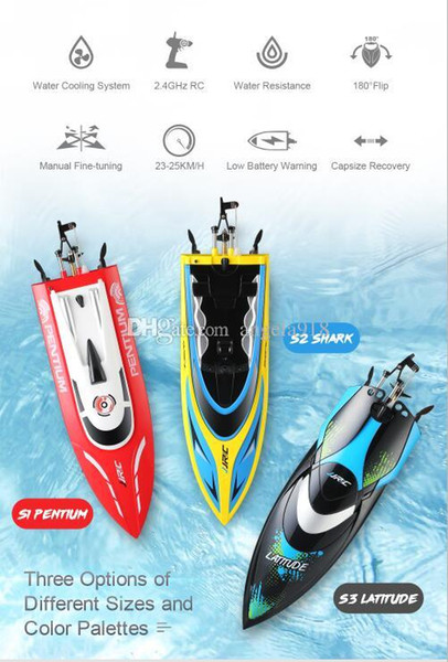 Portable Mini RC Boat Remote Control Speedboat RC Ship Toys Gifts (JJRC-S1) 2.4GHz 2CH 25KM/h