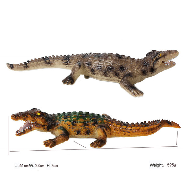 Free shipping big size 61 cm Crocodile Simulation Model Toy soft plastic Nile Crocodile Children Model Decoration Gift