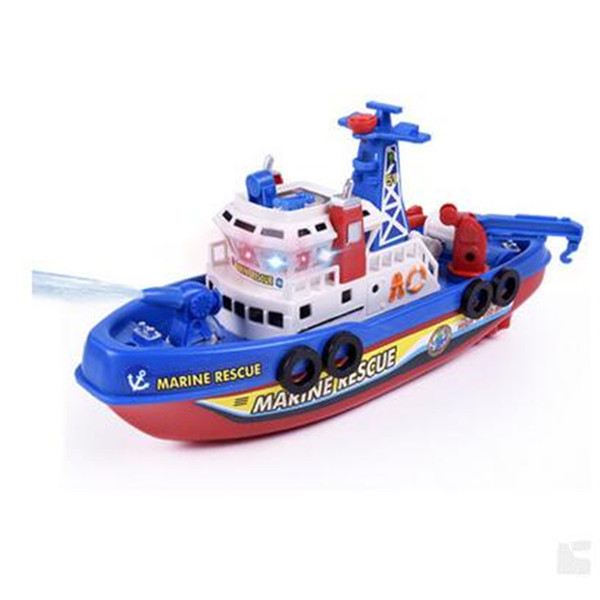 Free ---Children's electric fire boat music light water jet model toy