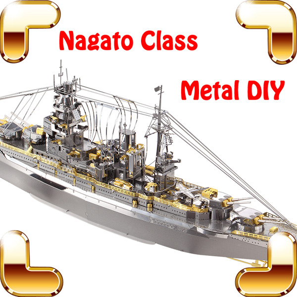 New Coming Gift Nagato Class Battleship 3D Model DIY Metal Assemble Toys Adult Puzzle Collection Office Decoration Alloy Boat Models