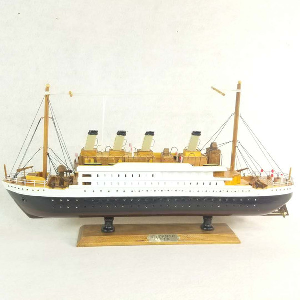 Finished Titanic model pendulum solid wooden sailing craft ship Home decoration