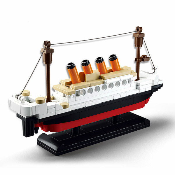 5Set Lis 194 pcs 0576 Building Blocks Toy Titanic Ship Boat 3D Model Educational Gift Toy for Children