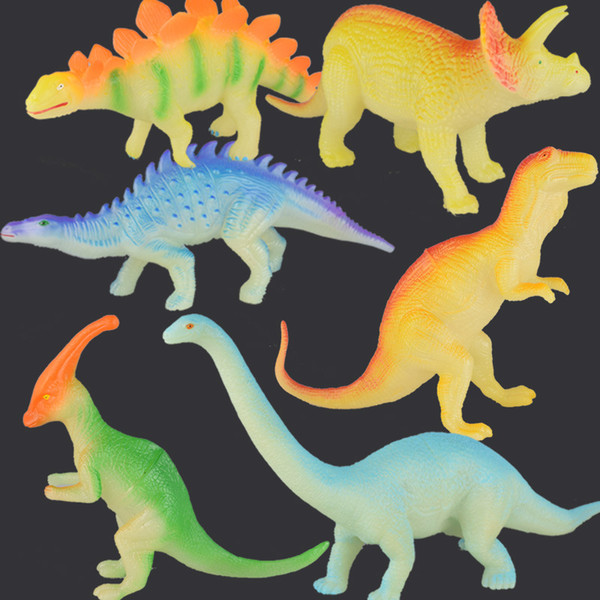 Free shipping 6pcs big size 30-40cm Luminous Dinosaurs Tyrannosaurus Model Figure Kids Boys Toys Dolls Gift