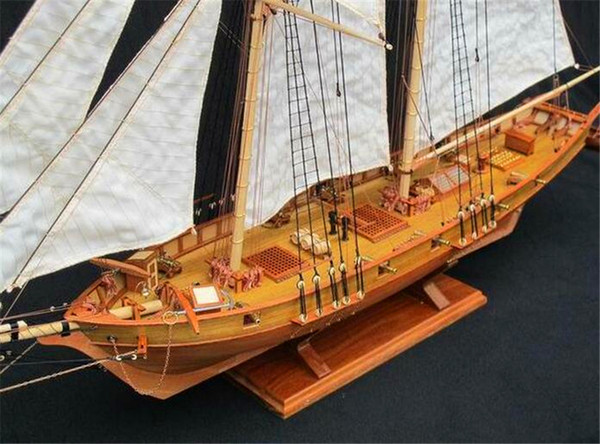 Free shipping wooden scale model ship Assembly Model kits Classical wooden sailing boat model HARVEY1847 scale