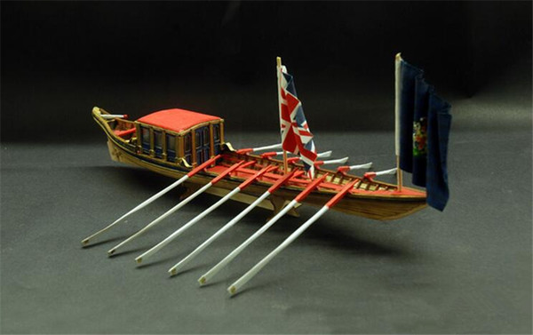 Free Shipping Thick material British Royal Navy model HMS Barge 1832 1/48 British wooden Ship Assembly kit