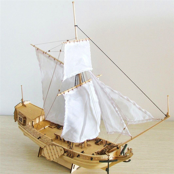 Free shipping Scale 1/80 Wooden Sailboat model Holland Royal yacht model ship Handmade Toy DIY children Gift Educational model