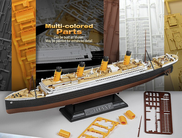 ACADEMY 14214 Multi Colored Parts 1/700 & 1/1000 Scale RMS Titanic Model Kit Ship Toy Assembled model Free Shipping